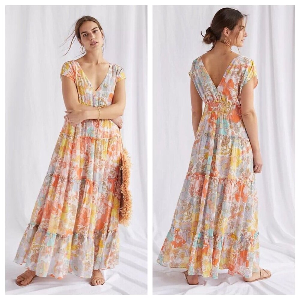 Anthropologie Floral Maxi Dress - Multicolor